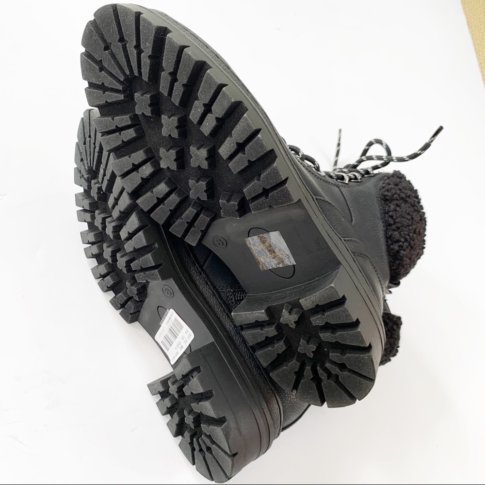 Steve Madden Keystone Faux Fur Leather Combat Boot - Picture 12 of 16